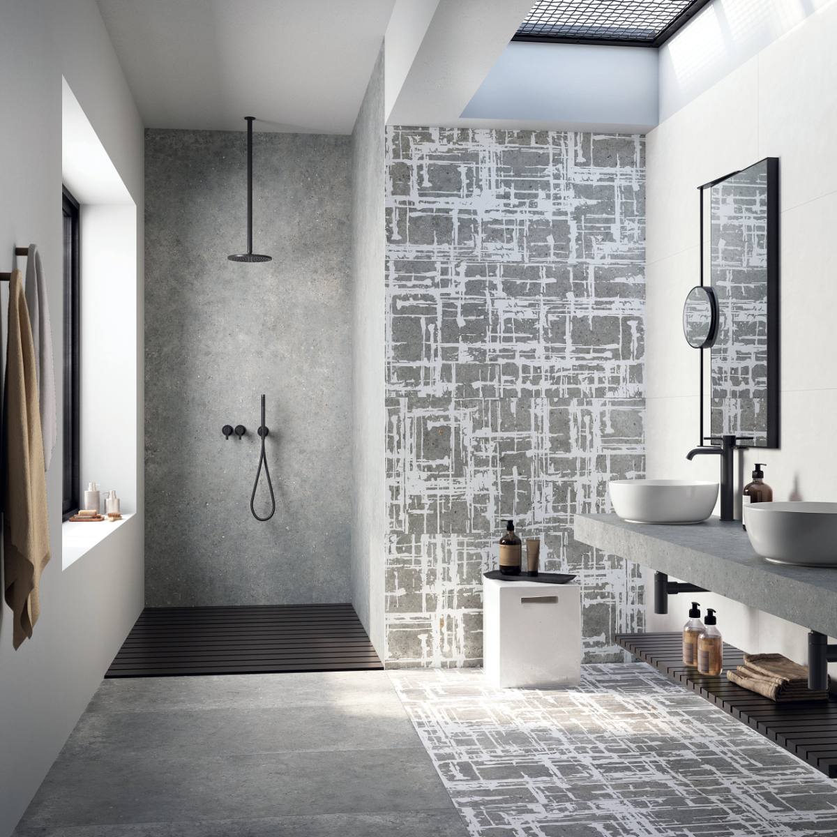 Stone effect outdoor porcelain tile ABK Poetry Stone Pirenei Grey, 80x80 cm, 20 mm, outdoor, slip-resistant R11 – 5