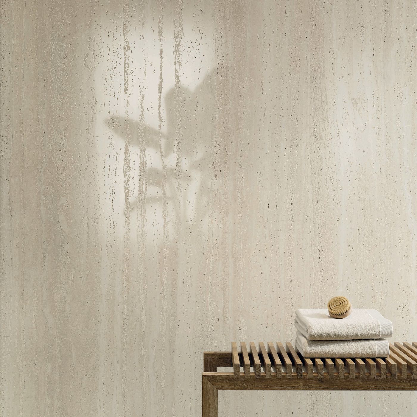 Stone effect porcelain tiles ABK Sensi Roma Ivory, 120x120 cm, 8.5 mm, 3D textured (antique) – 5