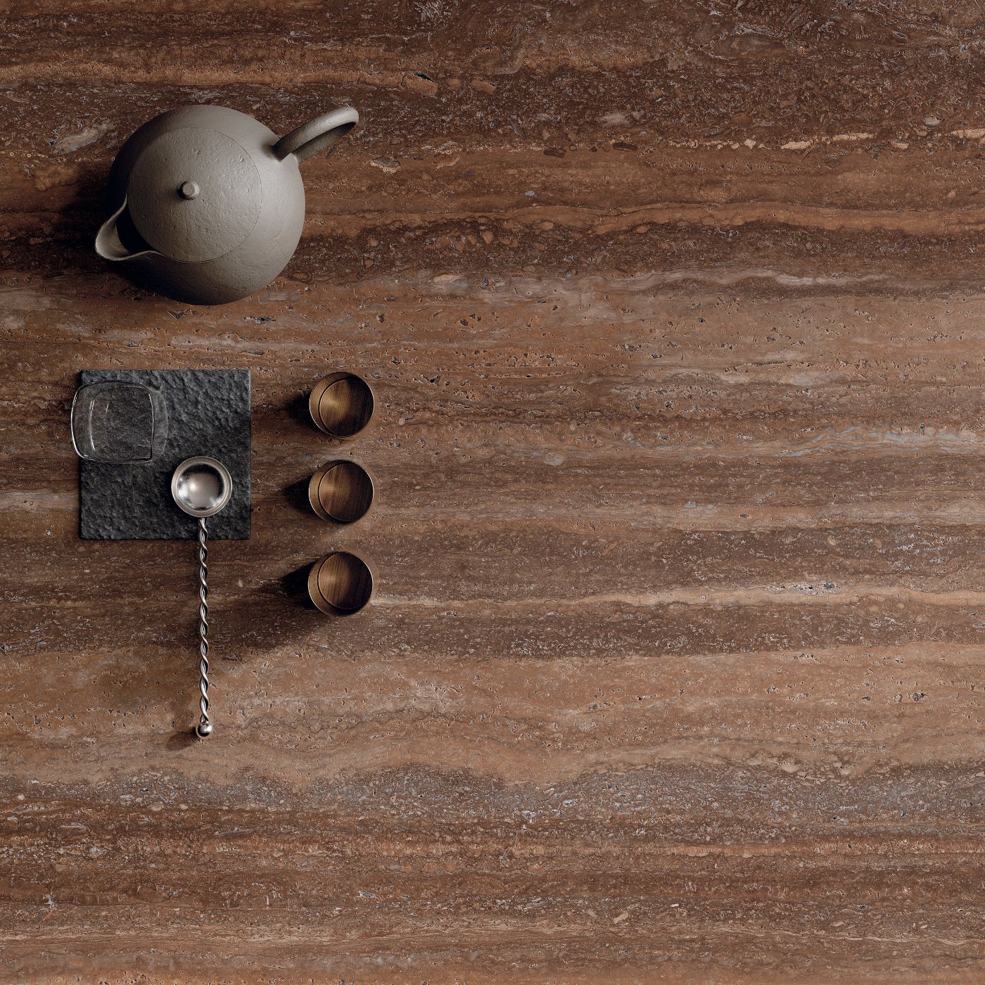 Stone effect porcelain tiles ABK Sensi Roma Red, 120x120 cm, 8.5 mm, natural matt, slip-resistant R10 – 5