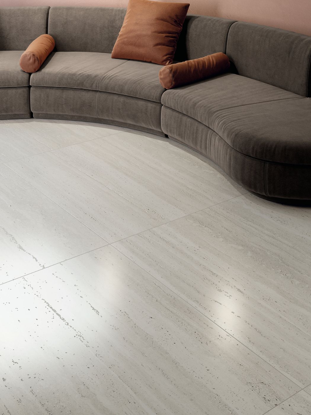 Stone effect porcelain tiles ABK Sensi Roma White, 80x80 cm, 8.5 mm, natural matt, slip-resistant R10 – 4