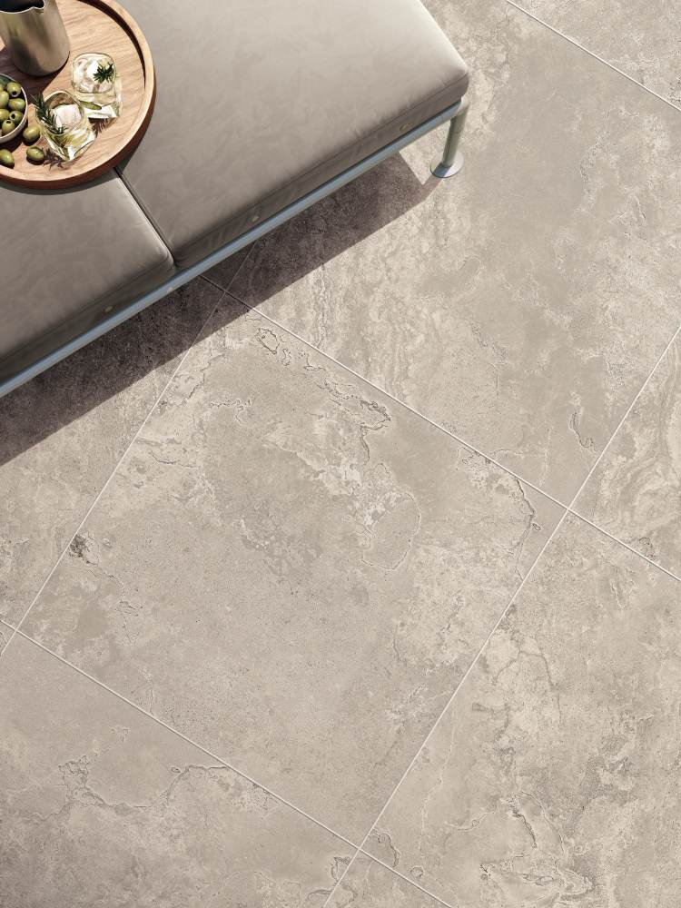 Stone effect outdoor porcelain tile ABK Limoges Sand, 80x80 cm, 20 mm, outdoor, slip-resistant R11 – 3