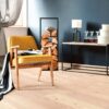 Larch parquet Thede & Witte Boston, knotty, brushed, white oiled, 1-strip, 1860 x 189 x 15 mm – 2
