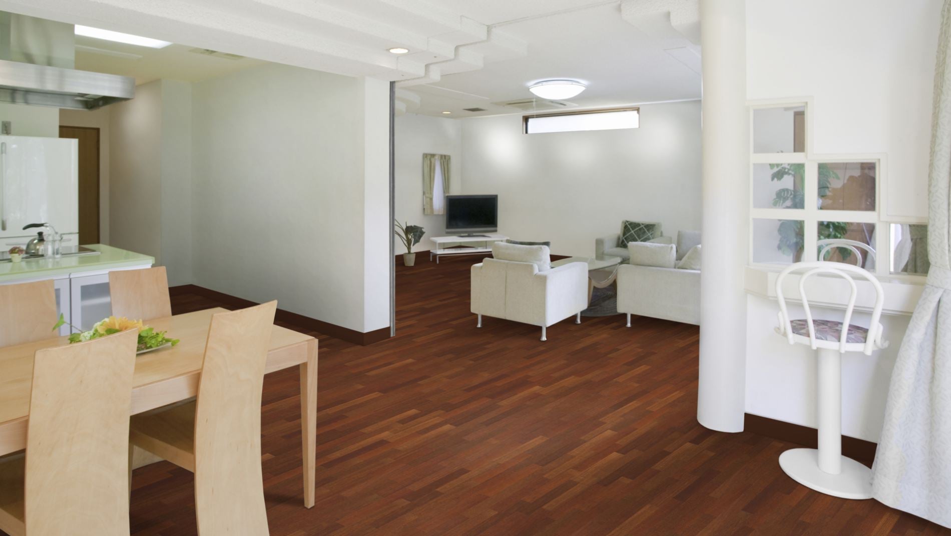 Merbau Parquet Flooring Natur, solid strip parquet, unfinished, 15 x 70 x 500 mm – 2
