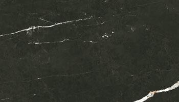 Marble-effect matt porcelain floor tile Tau Elite Black, 15x120 cm, black, rectified