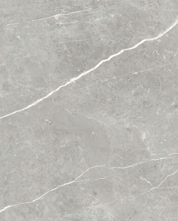 Marble-effect polished porcelain floor tile Tau Elite Gray Pol, 60x120 cm, 10.5 mm, grey, rectified