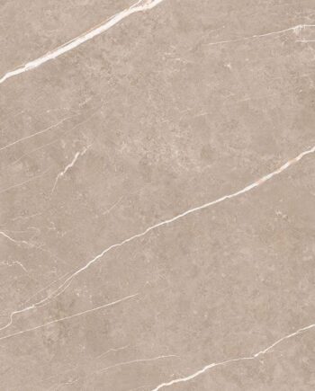 Marble-effect polished porcelain floor tile Tau Elite Greige Pol, 60x60 cm, greige, rectified