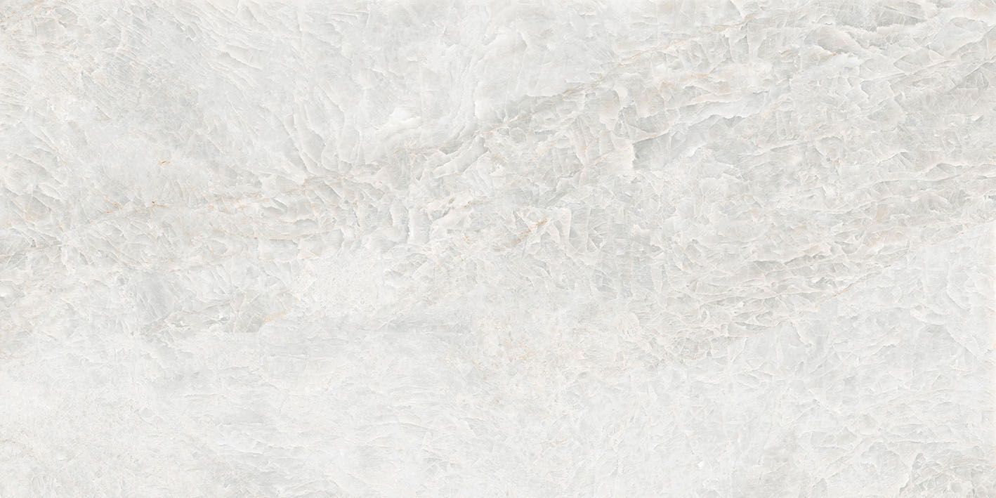 Marble-effect polished porcelain floor tile Tau Taj Mahal White, 60x120 cm, 10.5 mm, white, rectified