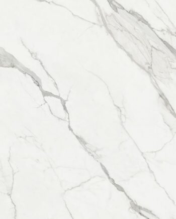 Marble effect porcelain slab ABK Sensi Signoria Statuario Light, 120x280 cm, 6 mm, polished (lux)