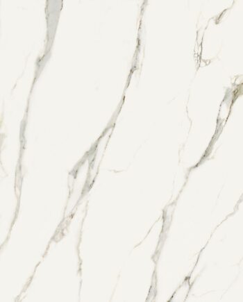 Marble effect porcelain tiles ABK Sensi Signoria Calacatta Michelangelo, 120x120 cm, 8.5 mm, 3D textured (antique)