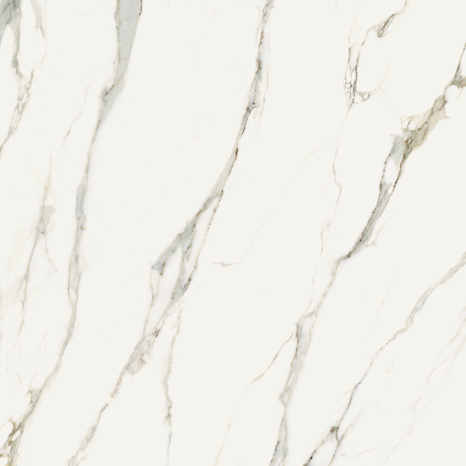 Marble effect porcelain tiles ABK Sensi Signoria Calacatta Michelangelo, 120x120 cm, 8.5 mm, polished (lux)