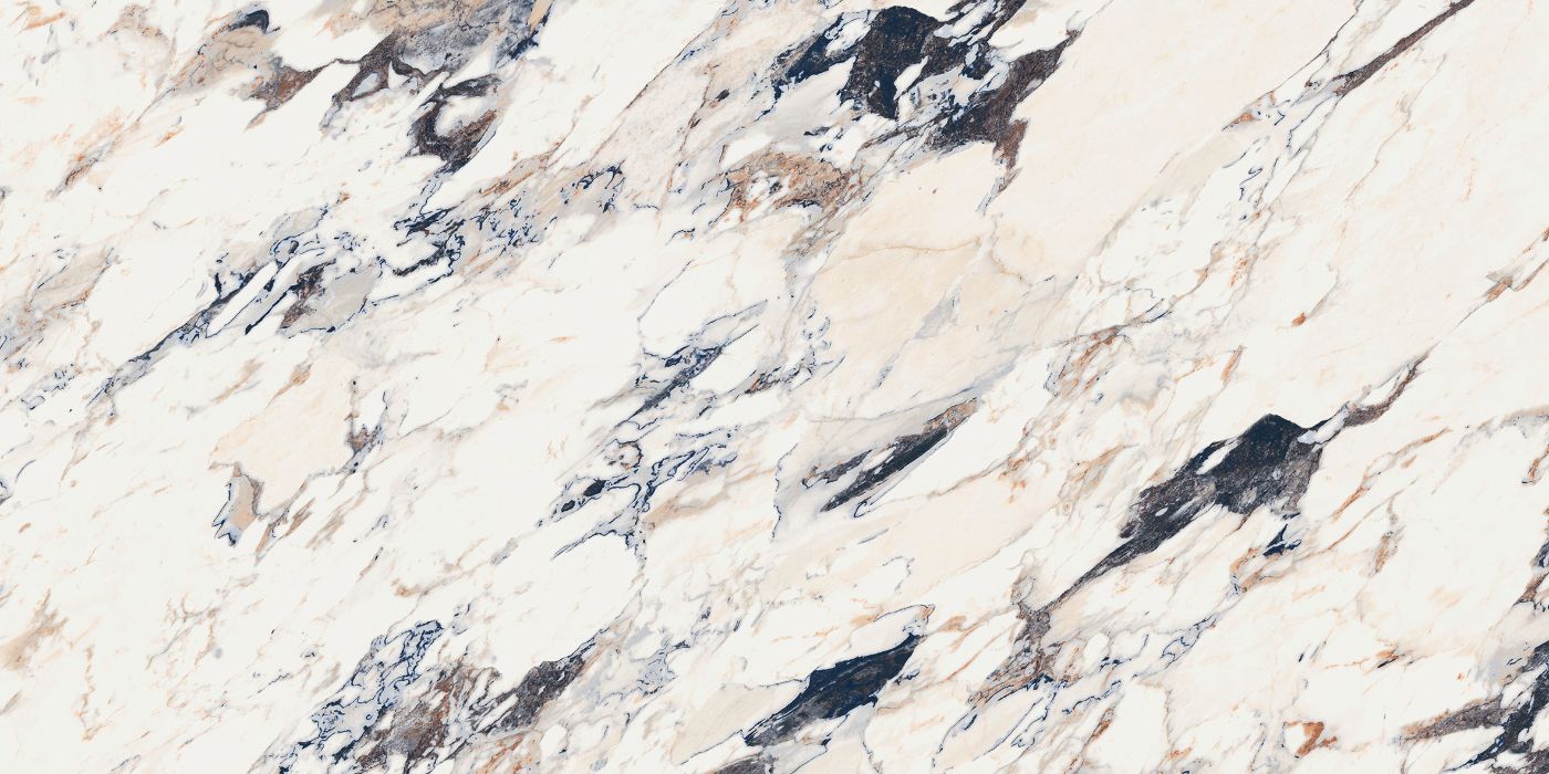 Marble effect porcelain tiles ABK Sensi Up Breccia Melange, 60x120 cm, 8.5 mm, polished (lux)