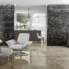 Marble-effect polished porcelain floor tile Tau Taj Mahal Nacar, mother-of-pearl, rectified – view 2 Marble-effect polished porcelain floor tile Tau Taj Mahal Nacar, 60x120 cm, 10.5 mm, mother-of-pearl, rectified – 2