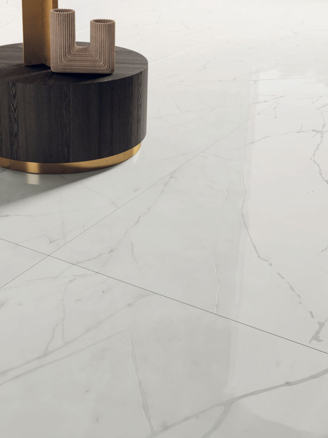 Marble effect porcelain tiles ABK Sensi 900 Carrara, 120x120 cm, 8.5 mm, polished (lux) – 4