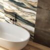 Marble effect porcelain ABK Sensi 900 Oyster Gold, polished (lux) – view 5 Marble effect porcelain tiles ABK Sensi 900 Oyster Gold, 60x120 cm, 8.5 mm, polished (lux) – 5