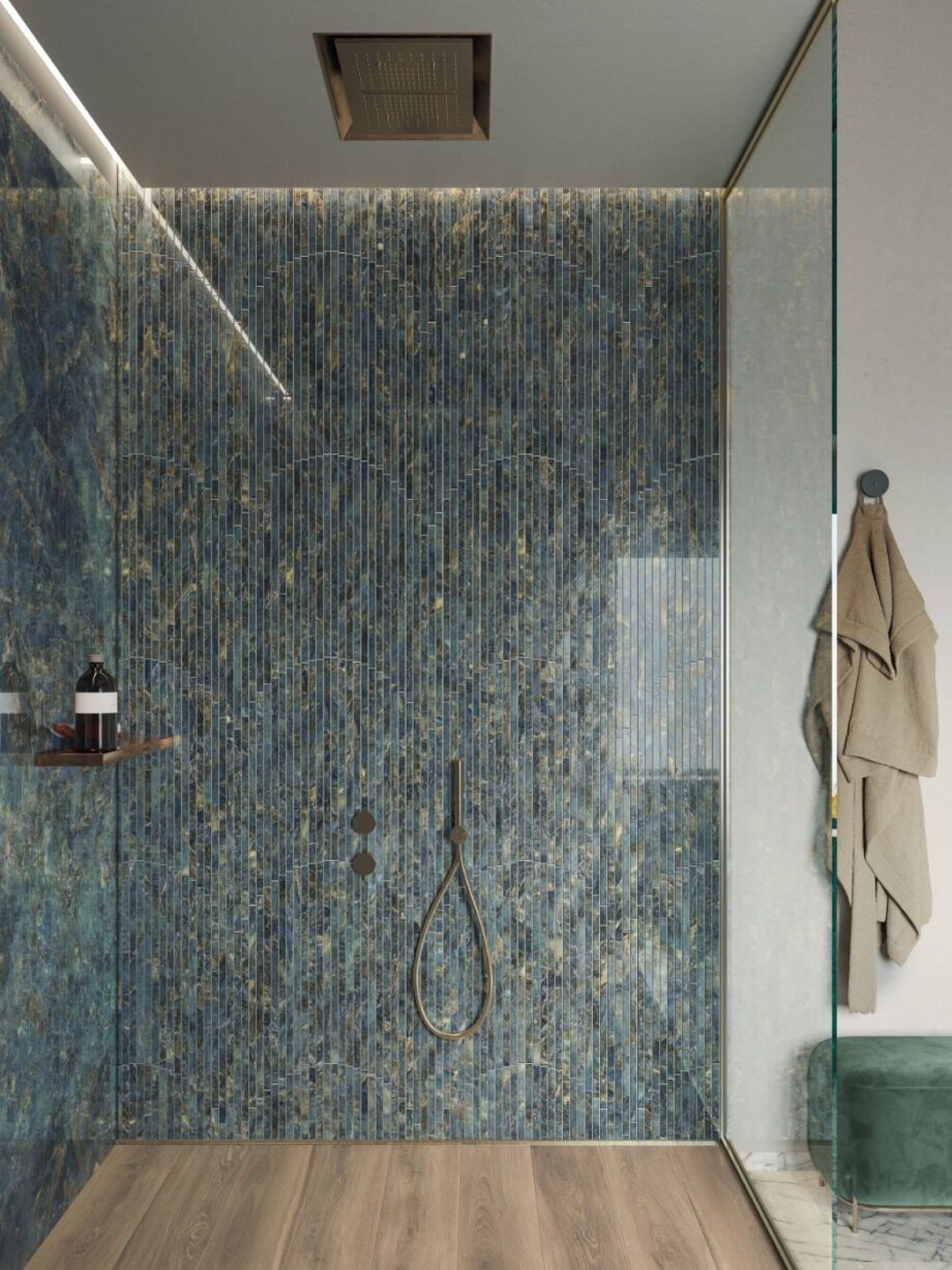 Marble effect ABK Sensi Signoria Labradorite – view 3 Marble effect porcelain tiles ABK Sensi Signoria Labradorite, 120x120 cm, 8.5 mm, polished (lux) – 3
