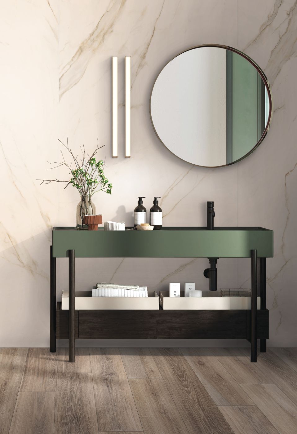 Marble effect porcelain tiles ABK Sensi Up Calacatta Gold, 120x120 cm, 8.5 mm, polished (lux) – 4