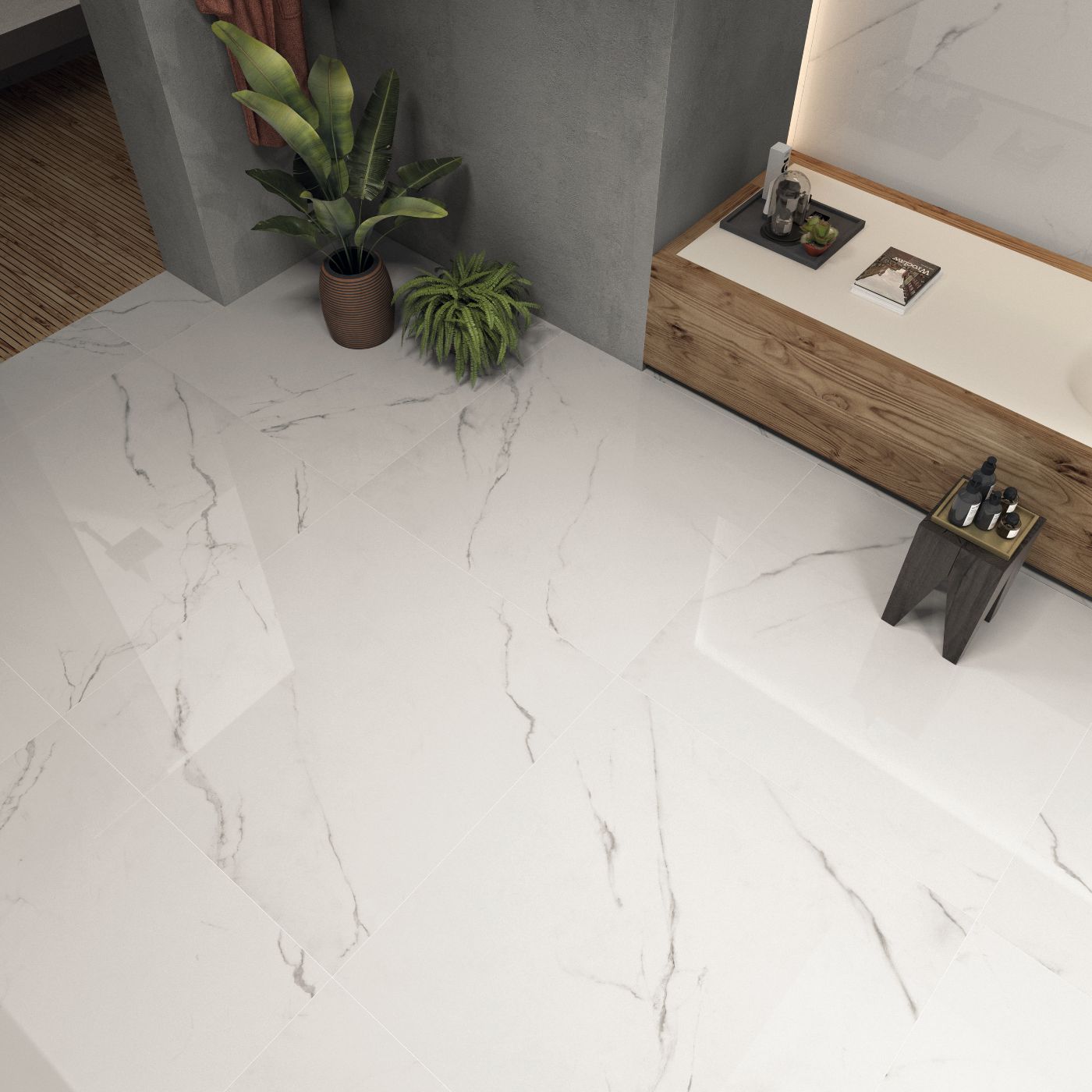 Marble effect porcelain tiles ABK Sensi Up Statuario Ultra, 60x120 cm, 8.5 mm, polished (lux) – 4