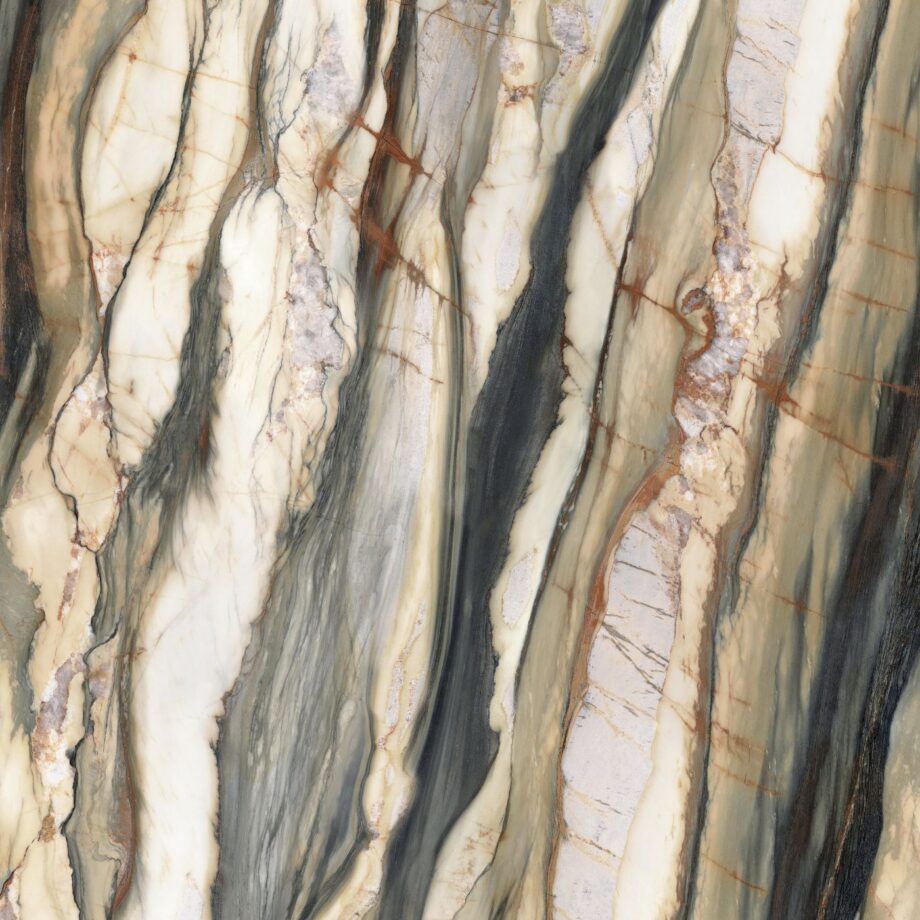 Marble effect porcelain tiles ABK Sensi 900 Oyster Gold, 120×120 cm, 8.5 mm, polished (lux) – view 2 Marble effect porcelain tiles ABK Sensi 900 Oyster Gold, 120x120 cm, 8.5 mm, polished (lux) – 2