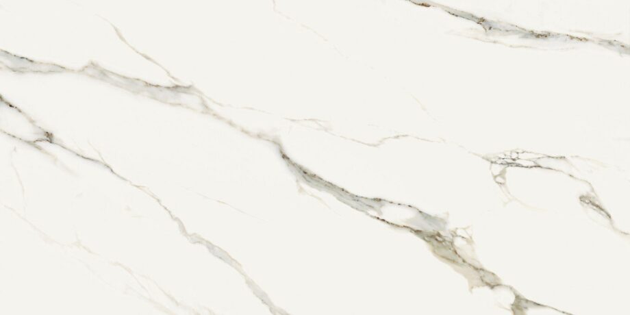 Marble effect porcelain tiles ABK Sensi Signoria Calacatta Michelangelo, 60×120 cm, 8.5 mm, polished (lux) – view 2 Marble effect porcelain tiles ABK Sensi Signoria Calacatta Michelangelo, 60x120 cm, 8.5 mm, polished (lux) – 2