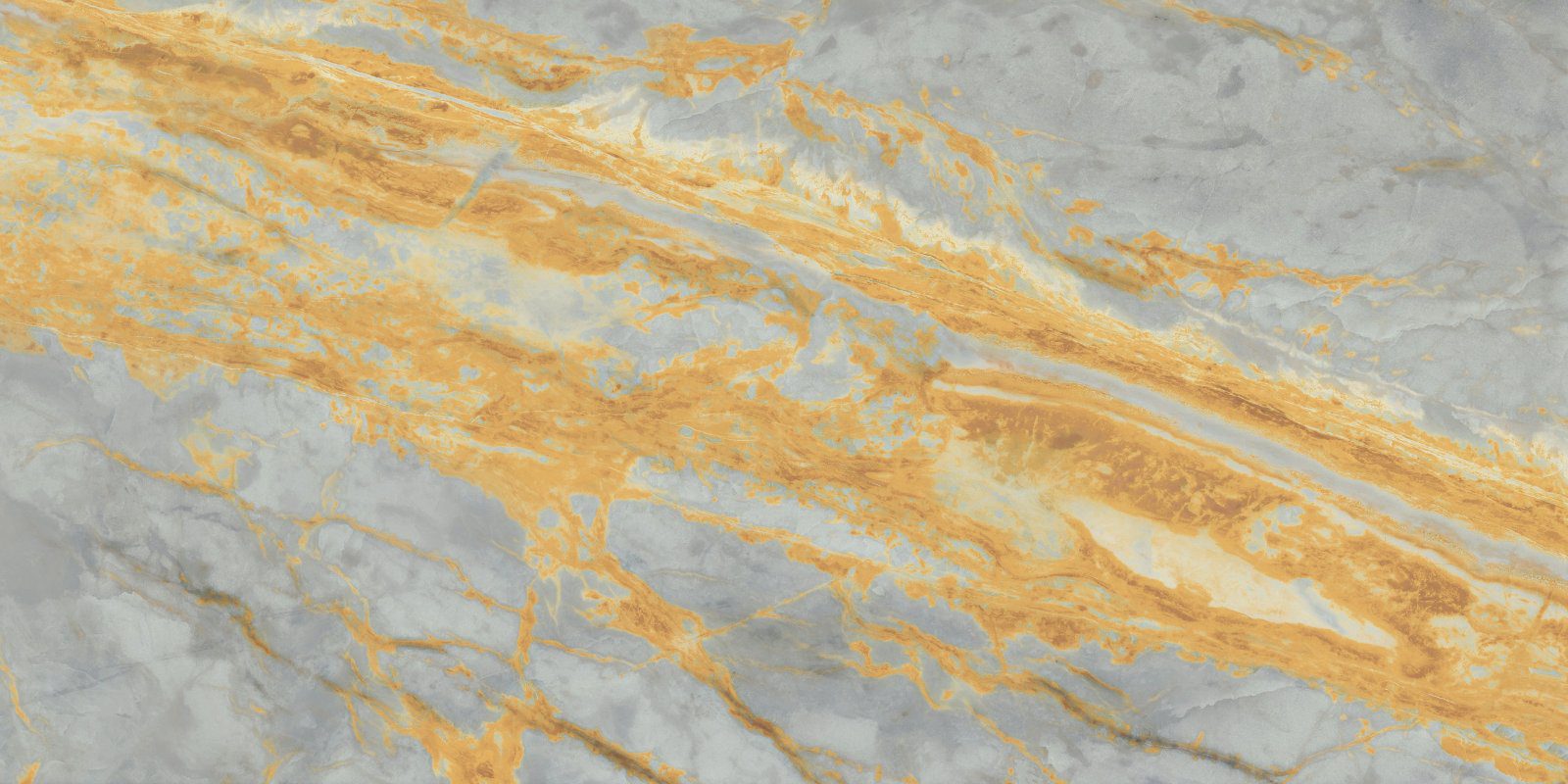 Marble effect porcelain tiles ABK Sensi Signoria Grigio Siena, 60x120 cm, 8.5 mm, polished (lux) – 2