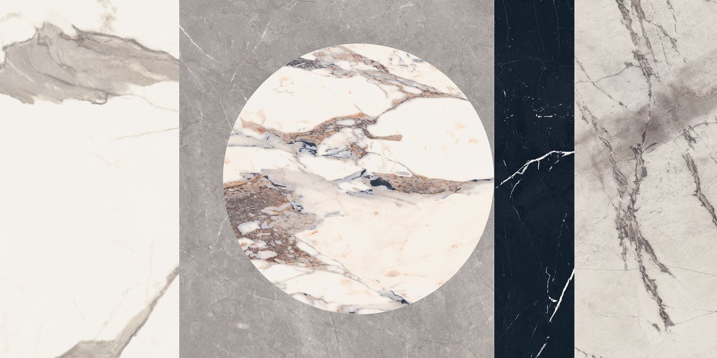 Marble effect porcelain tiles ABK Sensi Up Intarsia, 60x120 cm, 8.5 mm, polished (lux) – 2