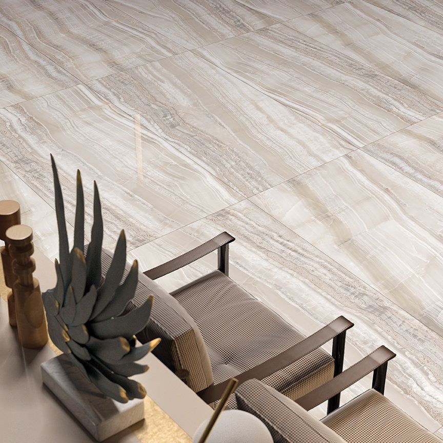 Marble effect porcelain tiles ABK Sensi Up Onice Beige, 60x120 cm, 8.5 mm, polished (lux) – 3