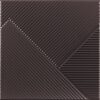 187559-1 Triibulise 3D reljeefiga keraamiline seinaplaat Dune Stripes Mix Mercury, 25x25 cm, 10 mm, metallik hõbe