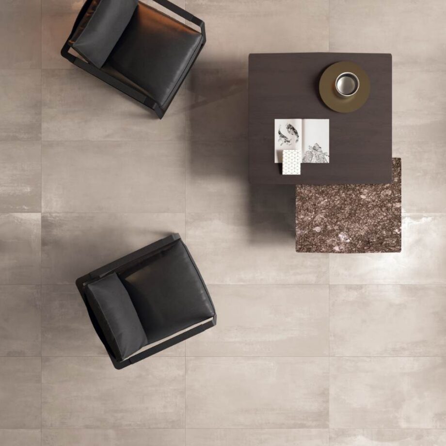 Metal effect porcelain tile ABK Interno 9 Dune, 8.5 – view 3 Metal effect porcelain tile ABK Interno 9 Dune, 60x60 cm, 8.5 mm, semi-polished (lappato) – 3