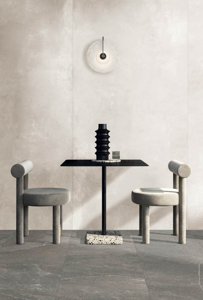 Metal effect porcelain floor tile ABK Interno 9 Pearl, 60x120 cm, 8.5 mm, semi-polished (lappato) – 5
