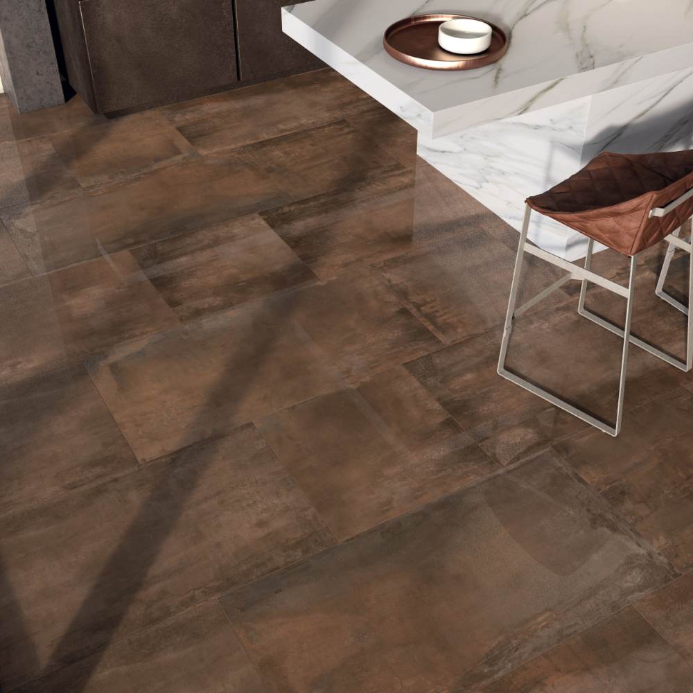 Metal effect porcelain tile ABK Interno 9 Rust, 60x60 cm, 8.5 mm, semi-polished (lappato) – 4