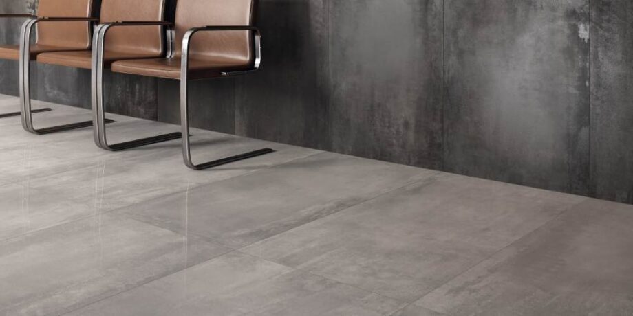 Metal effect porcelain tile ABK Interno 9 Silver, 60x60 cm, 8.5 mm, natural matt, slip-resistant R10 – 3