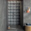 Marble mosaic effect porcelain tile ABK Sensi Fantasy Zigzag, 60×120 cm, 8.5 mm, polished 3D textured (lux 3D) – view 4 Marble mosaic effect porcelain tile ABK Sensi Fantasy Zigzag, 60x120 cm, 8.5 mm, polished 3D textured (lux 3D) – 4