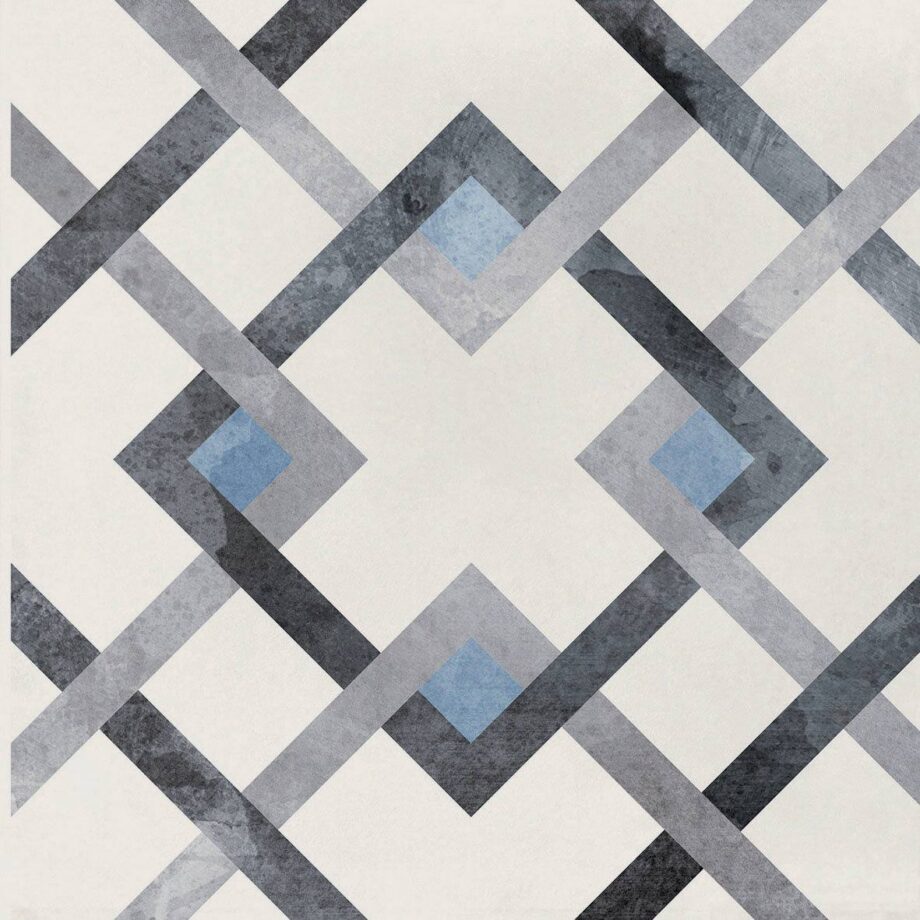 Patterned porcelain floor tile ABK Play Classic Sky, 20×20 cm, 8.5 mm, matt (nat.) – view 2 Patterned porcelain floor tile ABK Play Classic Sky, 20x20 cm, 8.5 mm, matt (nat.) – 2
