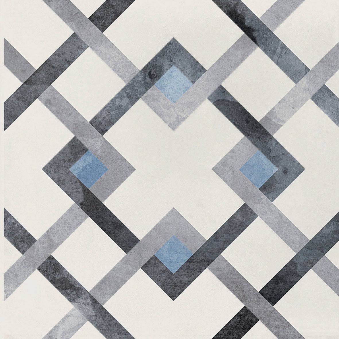 Patterned porcelain floor tile ABK Play Classic Sky, 20x20 cm, 8.5 mm, matt (nat.) – 2