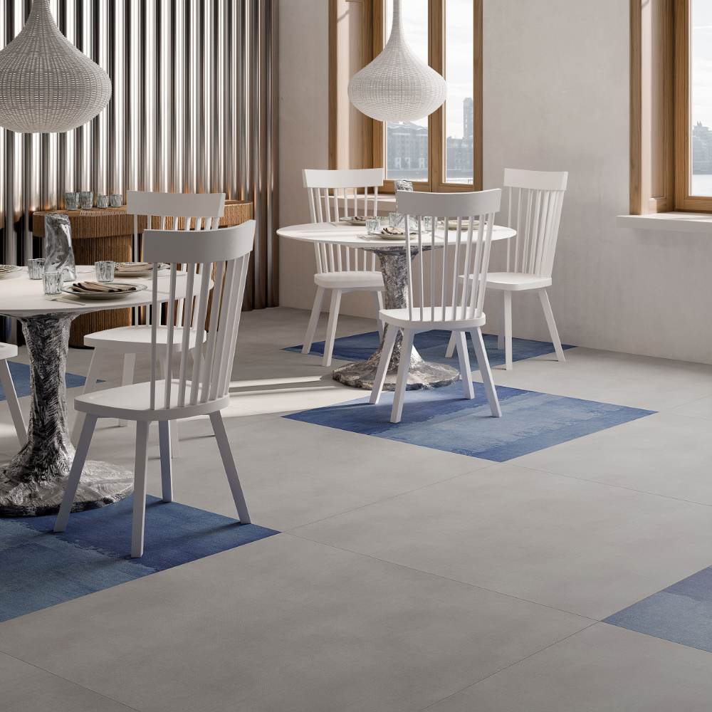 Patterned porcelain floor tile ABK Poetry Net Multi Blue, 60x120 + 60x60 + 2× 30x60 cm, 8.5 mm, patterned floor mix, matt – 3