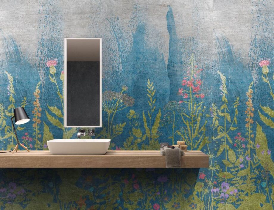 Patterned porcelain ABK Wide&Style Botanical matt – view 2 Patterned large porcelain decor slab ABK Wide&Style Botanical A, 160x320 cm, 6 mm, matt – 2