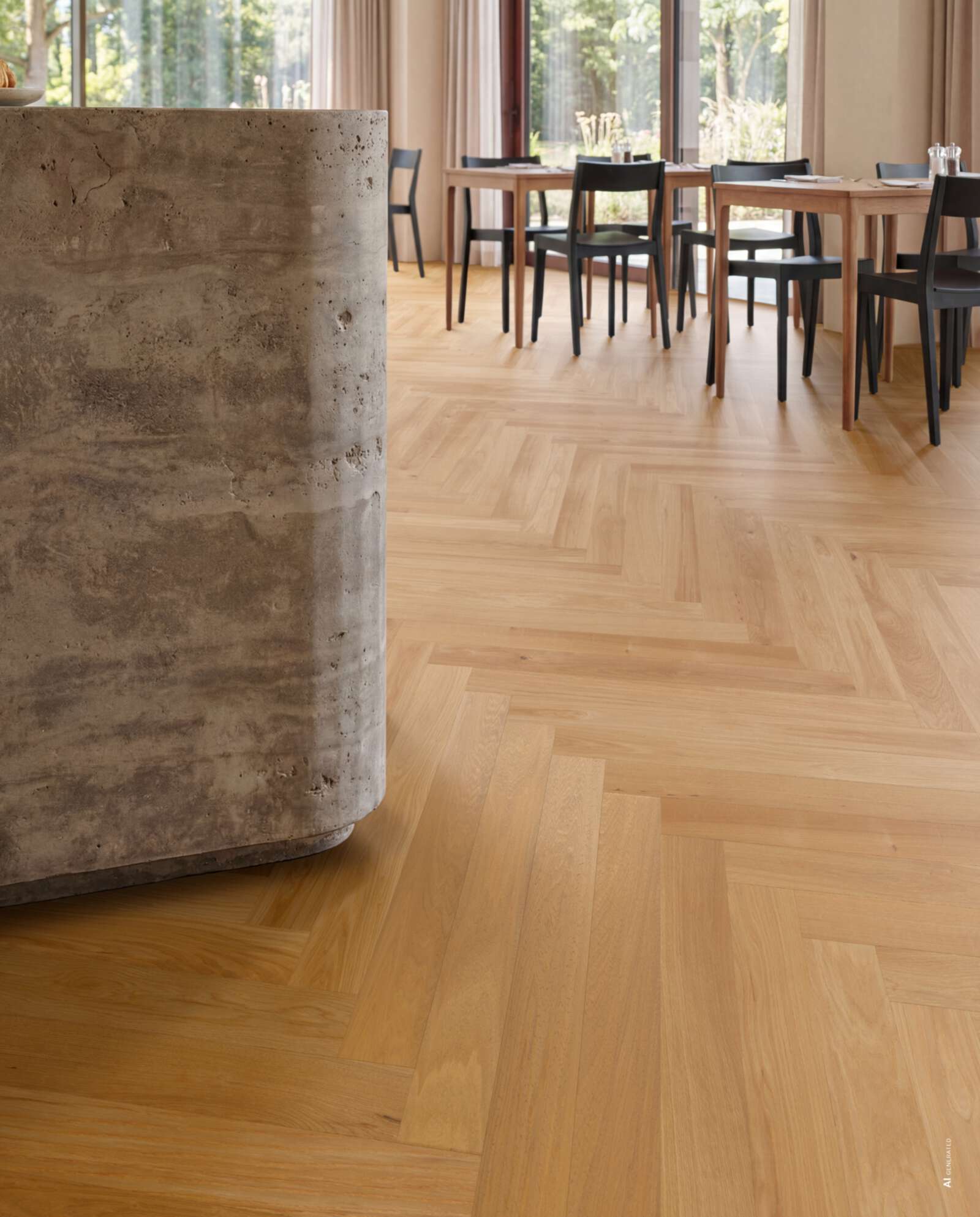 Oak Herringbone Flooring Bauwerk Cleverpark 900 Nature 14 oiled brushed – 2