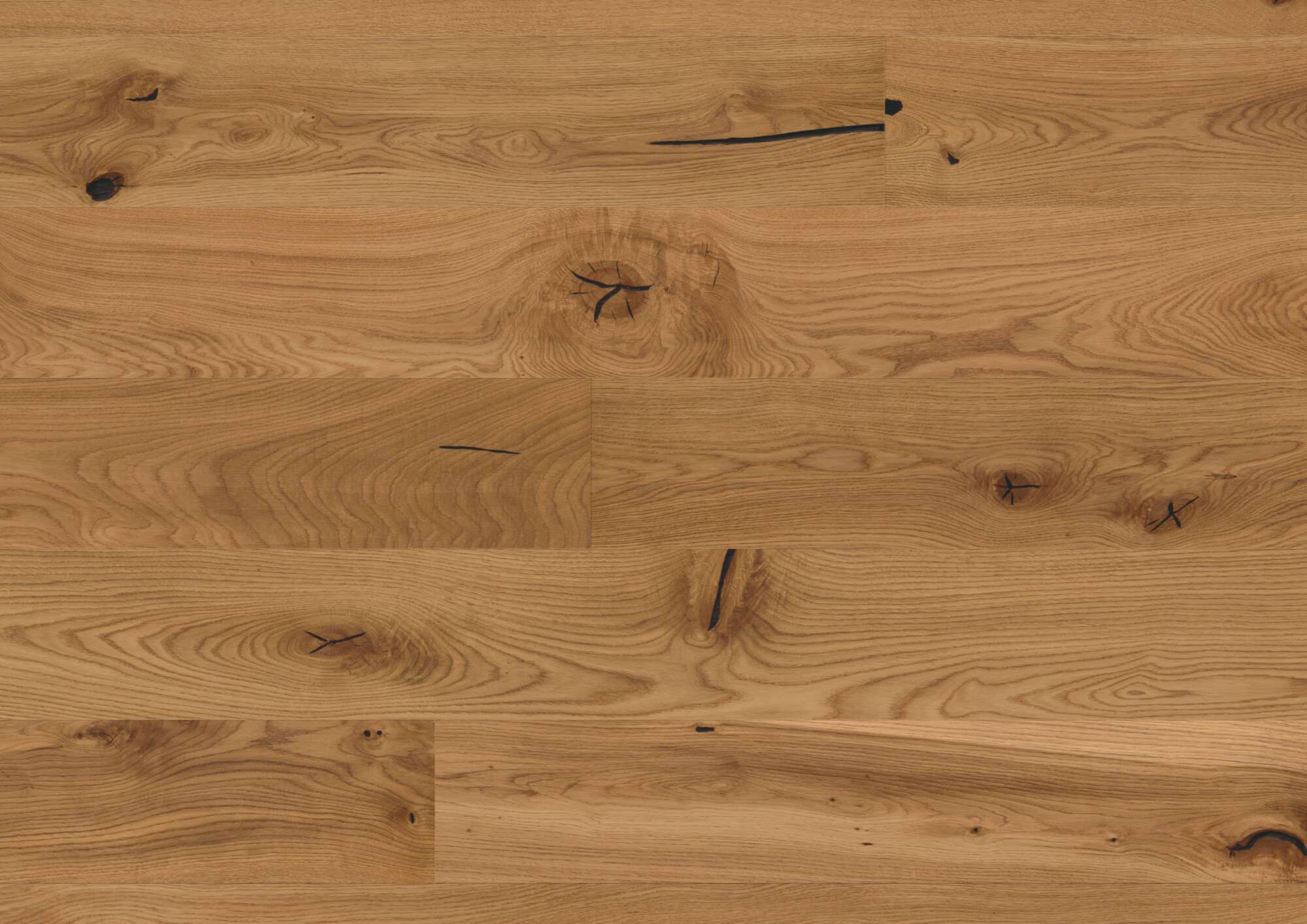 Oak parquet flooring Bauwerk Casapark Handcrafted Oak 56 deep brushed oil waxed 209mm