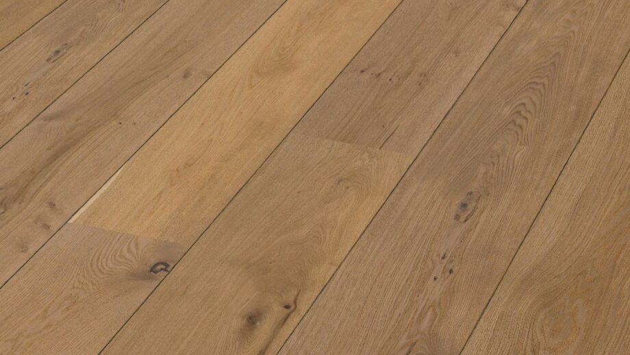 Oak parquet Meister, Lindura HD 400, Authentic greige oak 08923, 1-strip, 2200 x 270 mm, brushed, ultra matt lacquered