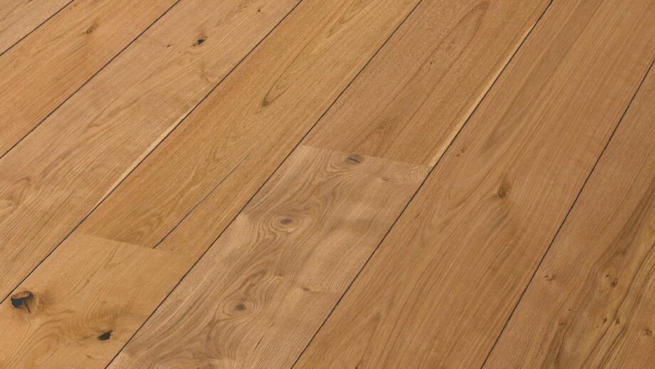 Oak parquet Meister, Lindura HD 400, Authentic oak 08915, 1-strip, 2200 x 205 mm, brushed, ultra matt lacquered