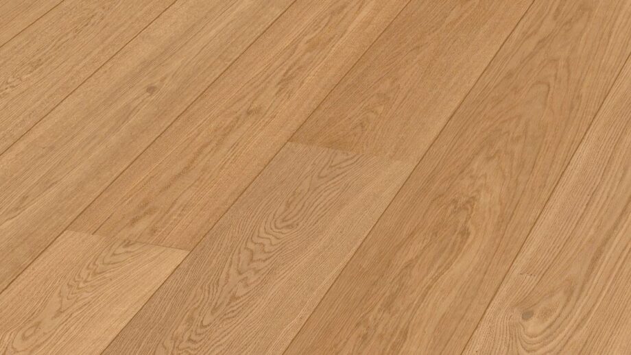 Oak parquet Meister, Lindura HD 400, Natural oak 08913, 1-strip, 2200 x 205 mm, brushed, ultra matt lacquered