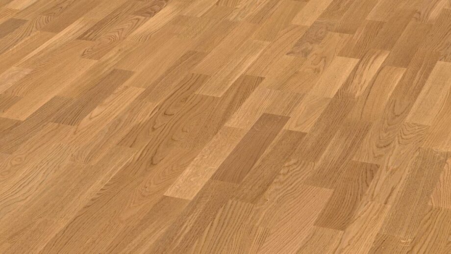 Oak parquet Meister, Longlife PC 200, Oak harmonious 09032, 3-strip, 2400 x 200 mm, brushed, ultra matt lacquered Oak parquet Meister, Longlife PC 200, Oak harmonious 09032, 3-strip, 2400 x 200 mm, brushed, ultra matt lacquered