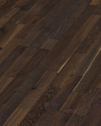 Oak parquet Meister, Longlife PC 200, Smoked oak lively 09034, 3-strip, 2400 x 200 mm, brushed, ultra matt lacquered