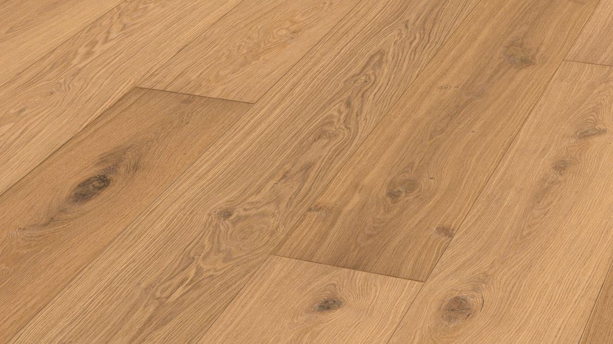 Oak parquet Meister, Longlife PD 450, Authentic pure oak 09004, 1-strip, 2400 x 255 mm, brushed, ultra matt lacquered