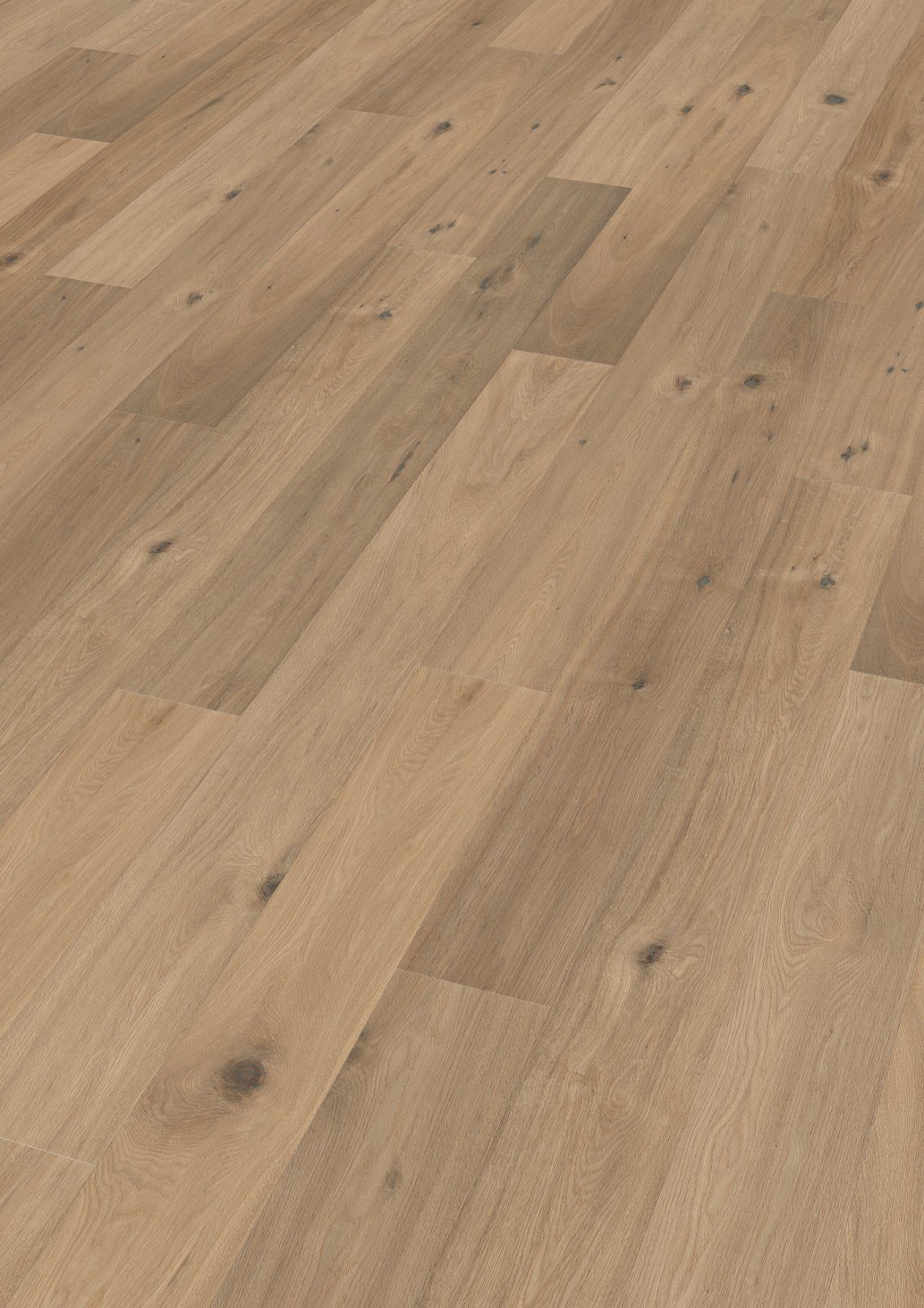 Oak parquet Thede & Witte Boston, Darkgrey, smoked, white oiled, 1-strip, 1900 x 189 x 15 mm