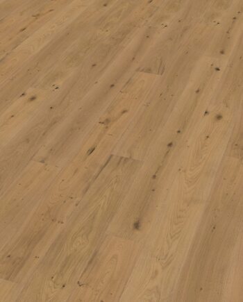 Oak parquet Thede & Witte Boston, knotty, brushed, light white oiled, 1-strip, 1900 x 189 x 15 mm
