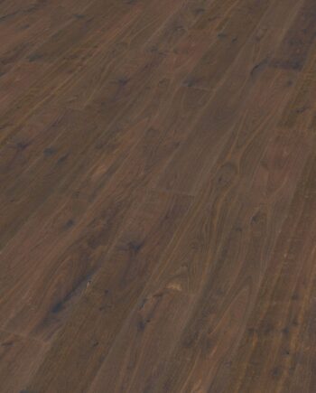 Oak parquet Thede & Witte Boston, knotty, deep smoked, brushed, oiled, rough appearance, 1-strip, 1900 x 189 x 15 mm