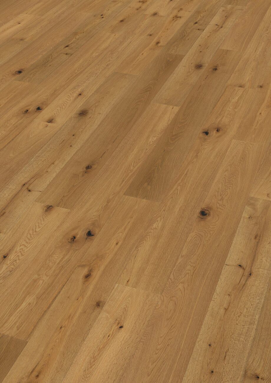 Oak parquet Thede & Witte Boston, knotty, smoked, brushed, matt lacquered, 1-strip, 1900 x 189 x 15 mm Oak parquet Thede & Witte Boston, knotty, smoked, brushed, matt lacquered, 1-strip, 1900 x 189 x 15 mm
