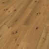 Oak parquet Thede & Witte Boston, rustic knotty, smoked, brushed, oiled, 1-strip, 1900 x 189 x 14 mm