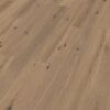 Oak parquet Thede & Witte Boston, rustic knotty, smoked, brushed, white oiled, 1-strip, 1900 x 189 x 14 mm